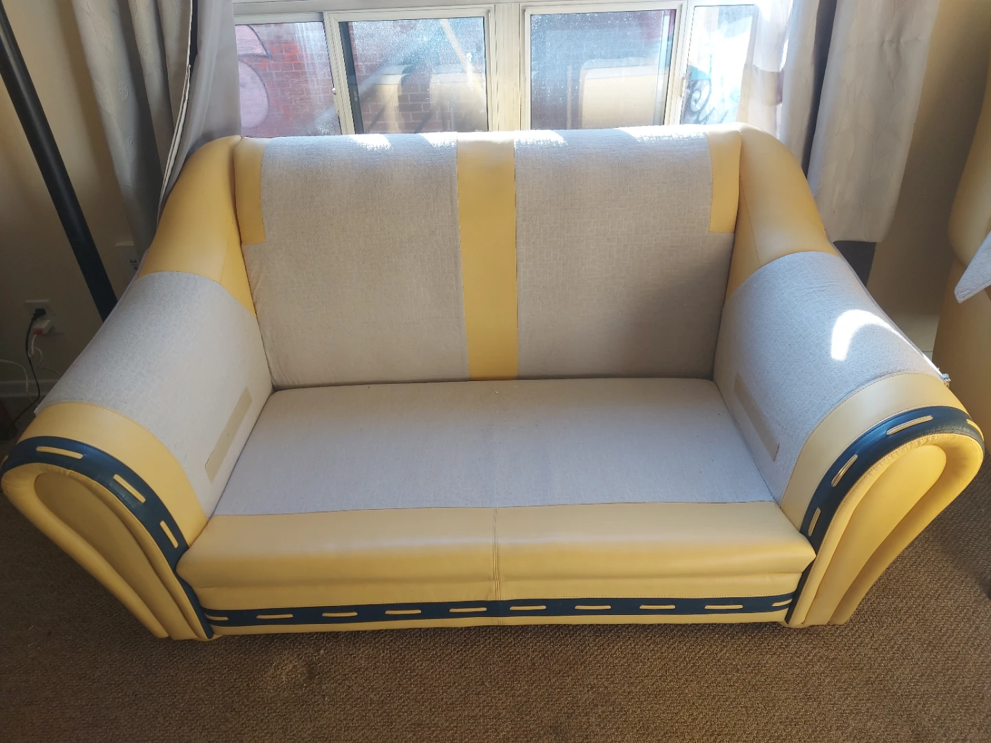 Two-Seater Sofa and Matching Armchair with Footstool - photo 2
