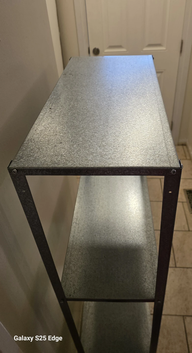 Galvanized Metal 4-Tier Shelving Unit - photo 3