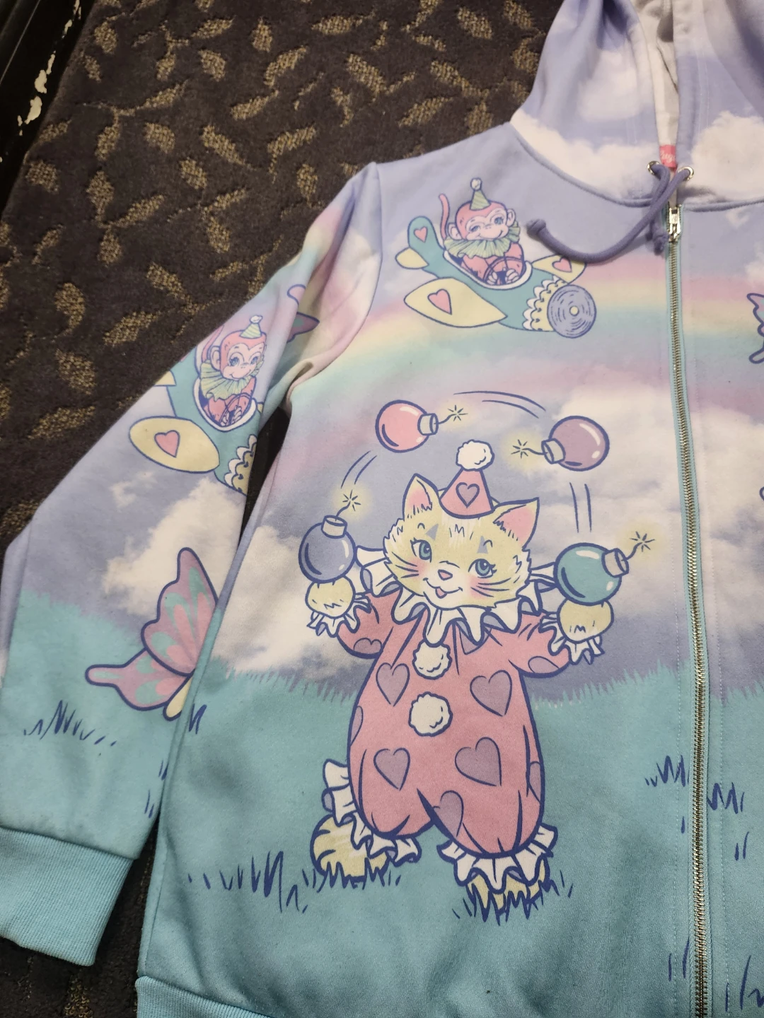 SugarThrillz Circus Print Zip-Up Hoodie - photo 4