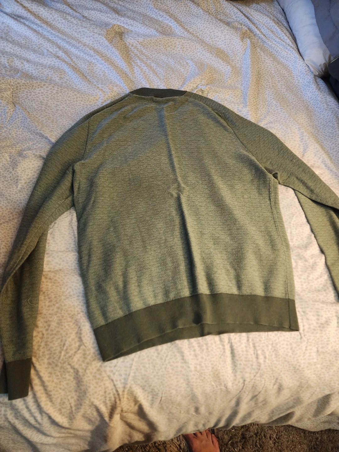 BOSS Hugo Boss Wool/Cotton Knit Sweater - Green - photo 5