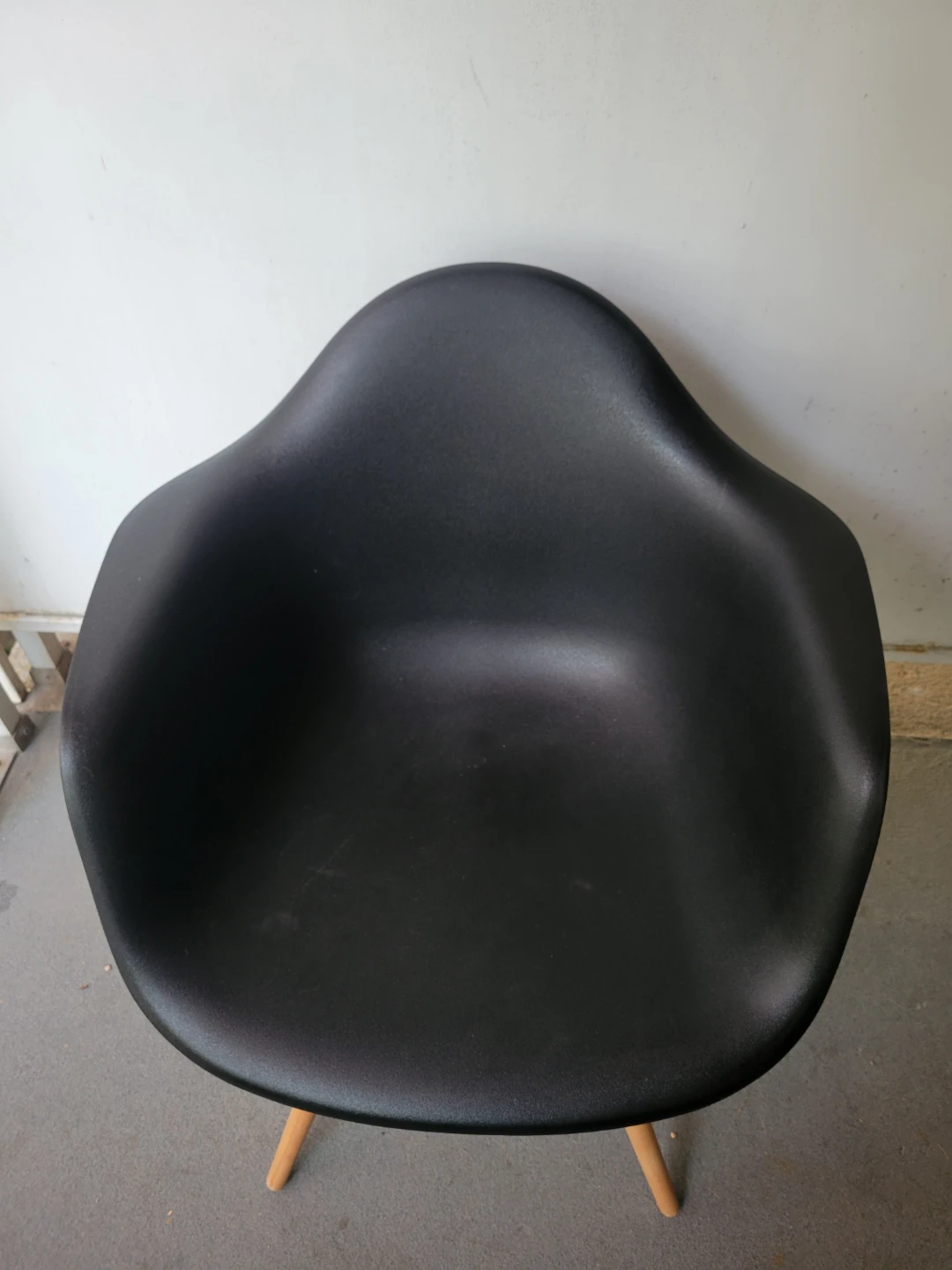 Set of 4 Black Mid-Century Style Armchairs