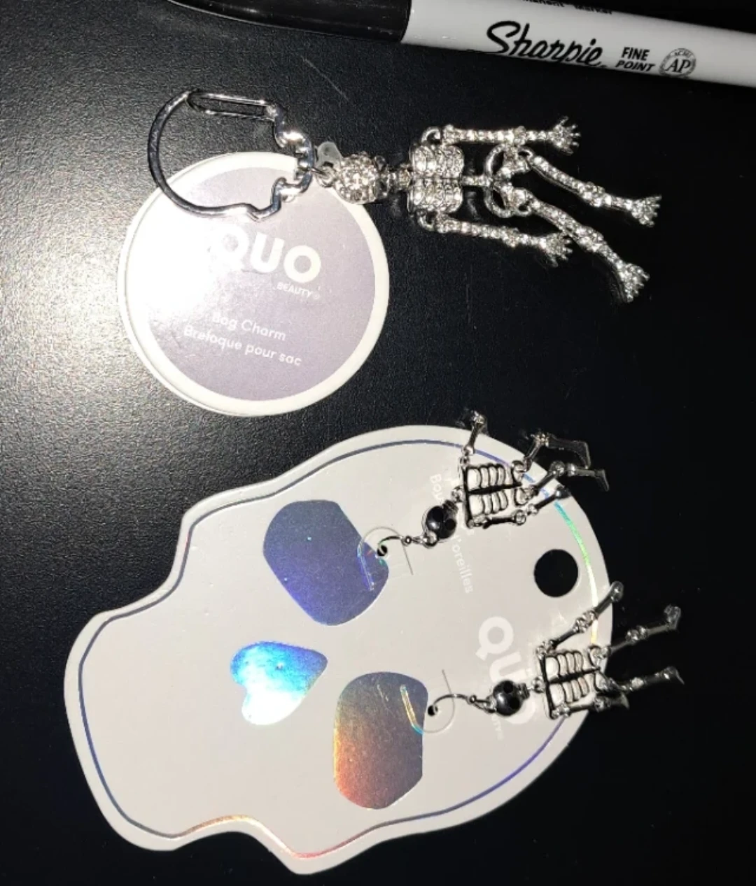 Quo Beauty Skeleton Earrings and Bag Charm - photo 5