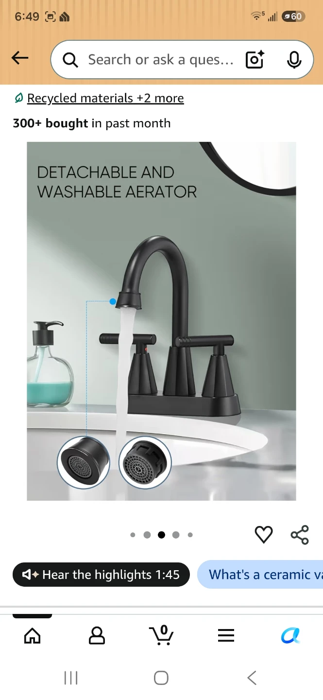 Cobbe Matte Black 4-Inch Centerset Bathroom Faucet - photo 5
