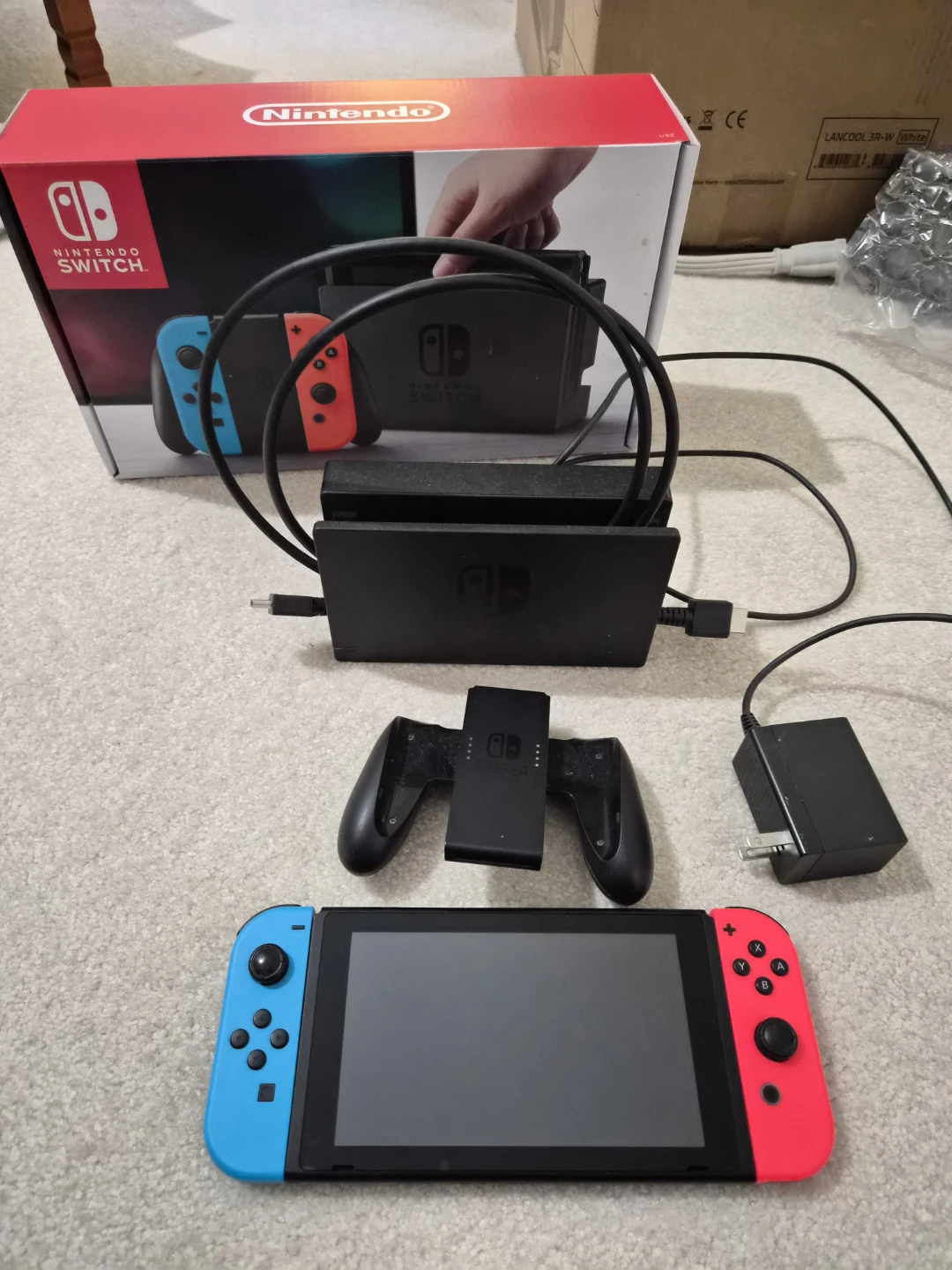 Nintendo Switch 1 Console Neon Blue and Red