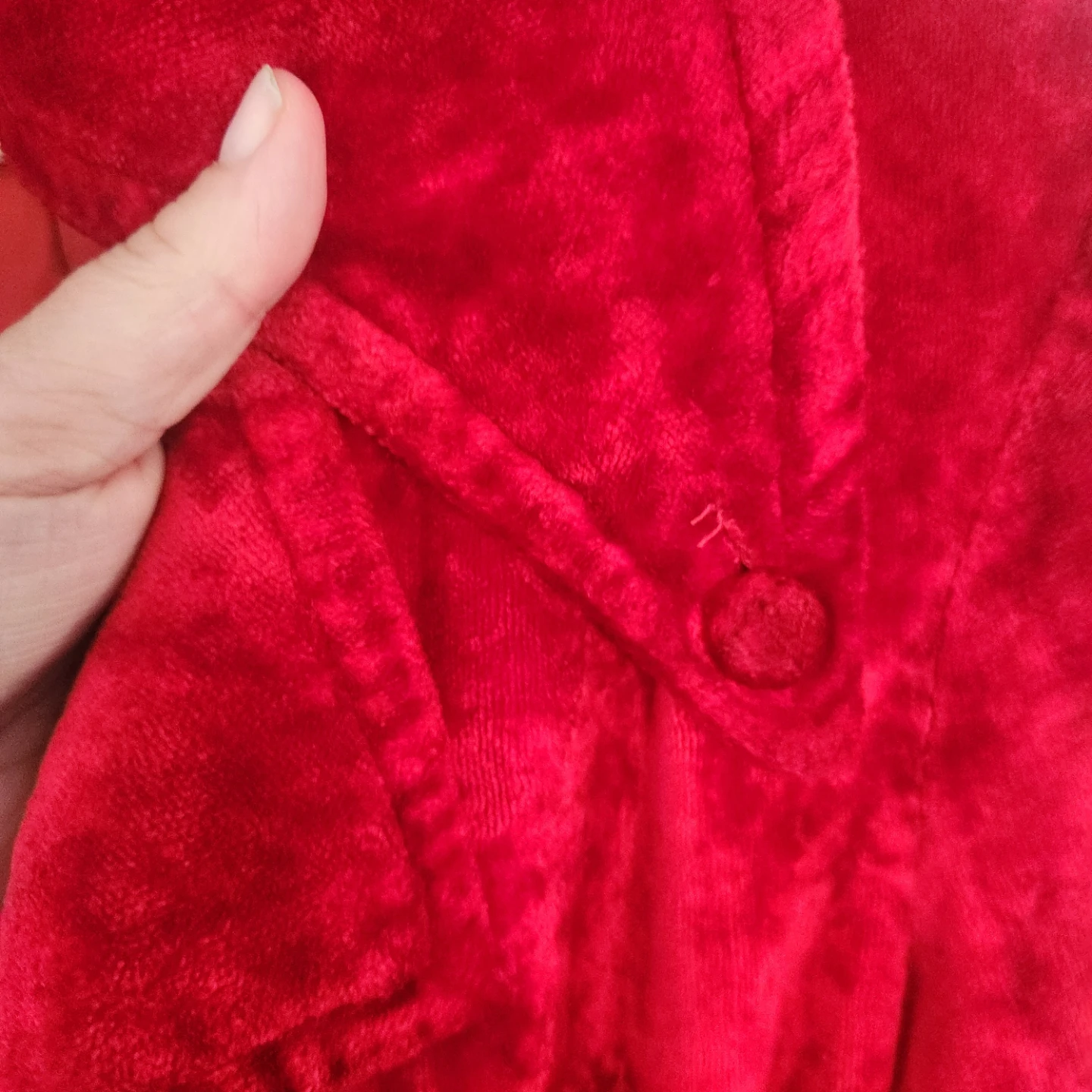 Vintage Red Velvet Double Breasted Coat - photo 2