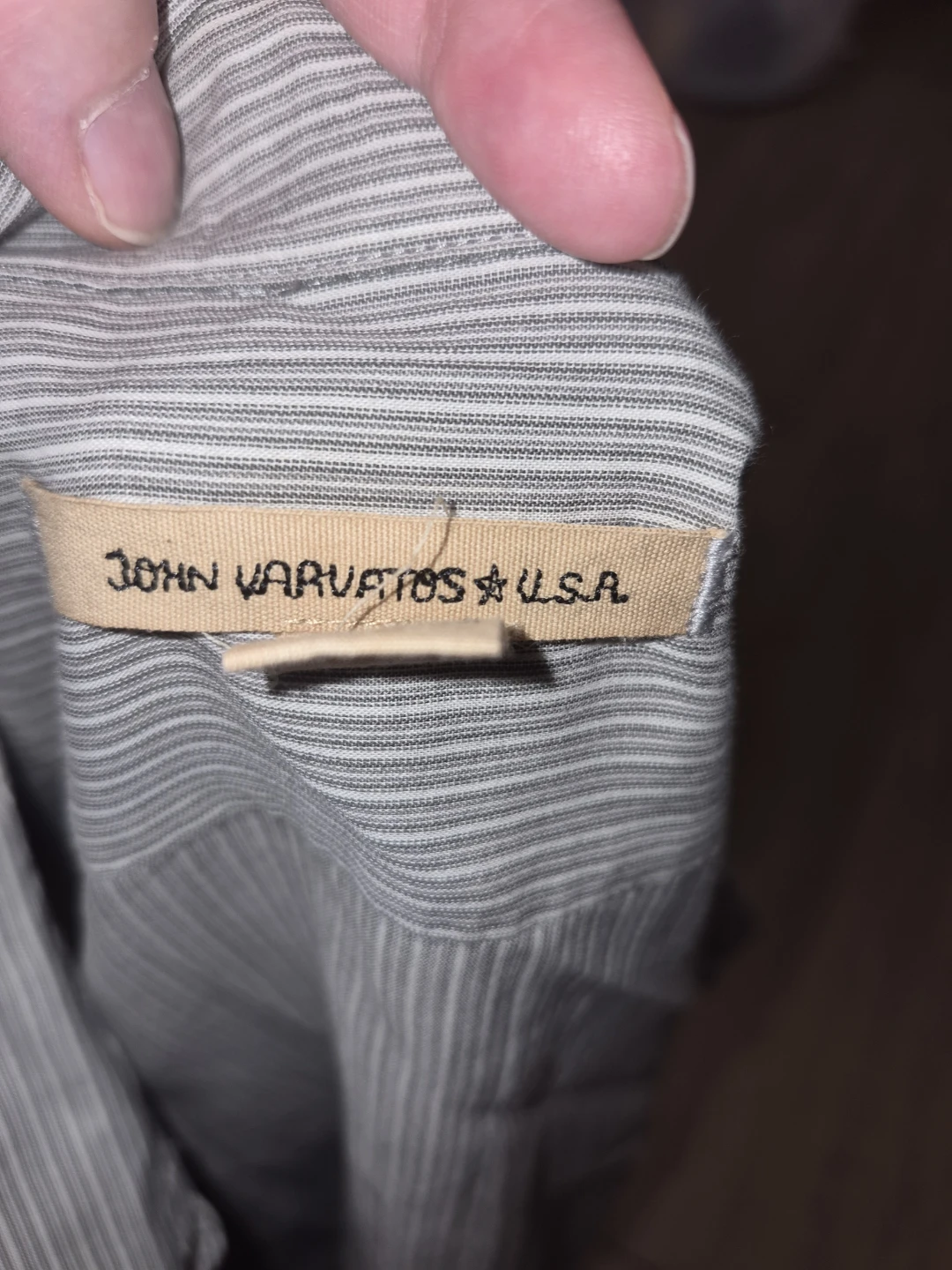Size XL John Varvatos USA Striped Long Sleeve Shirt - photo 2