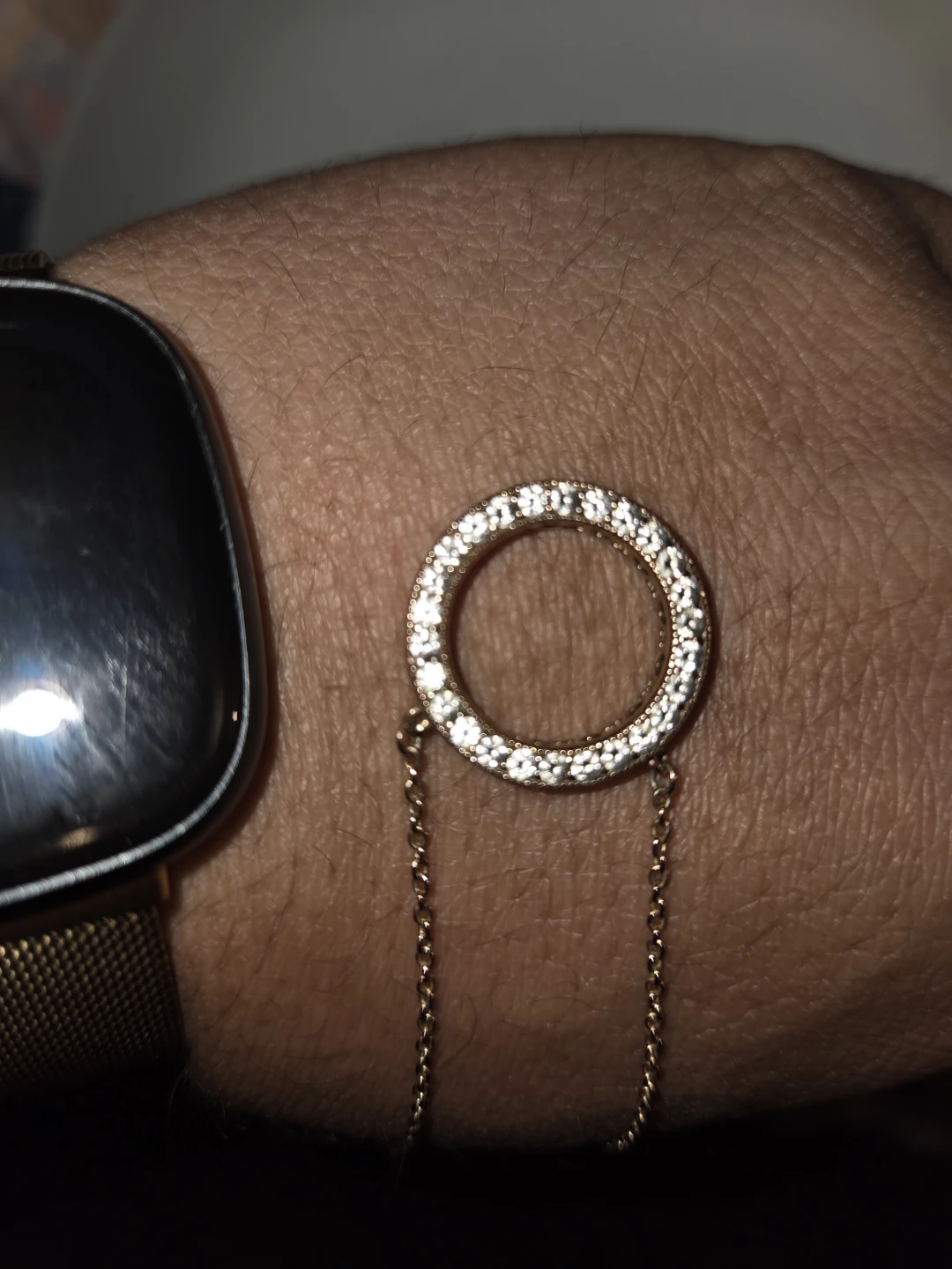 Pandora Logo Circle Collier Necklace w/ 14K Rose Gold Plating - photo 5