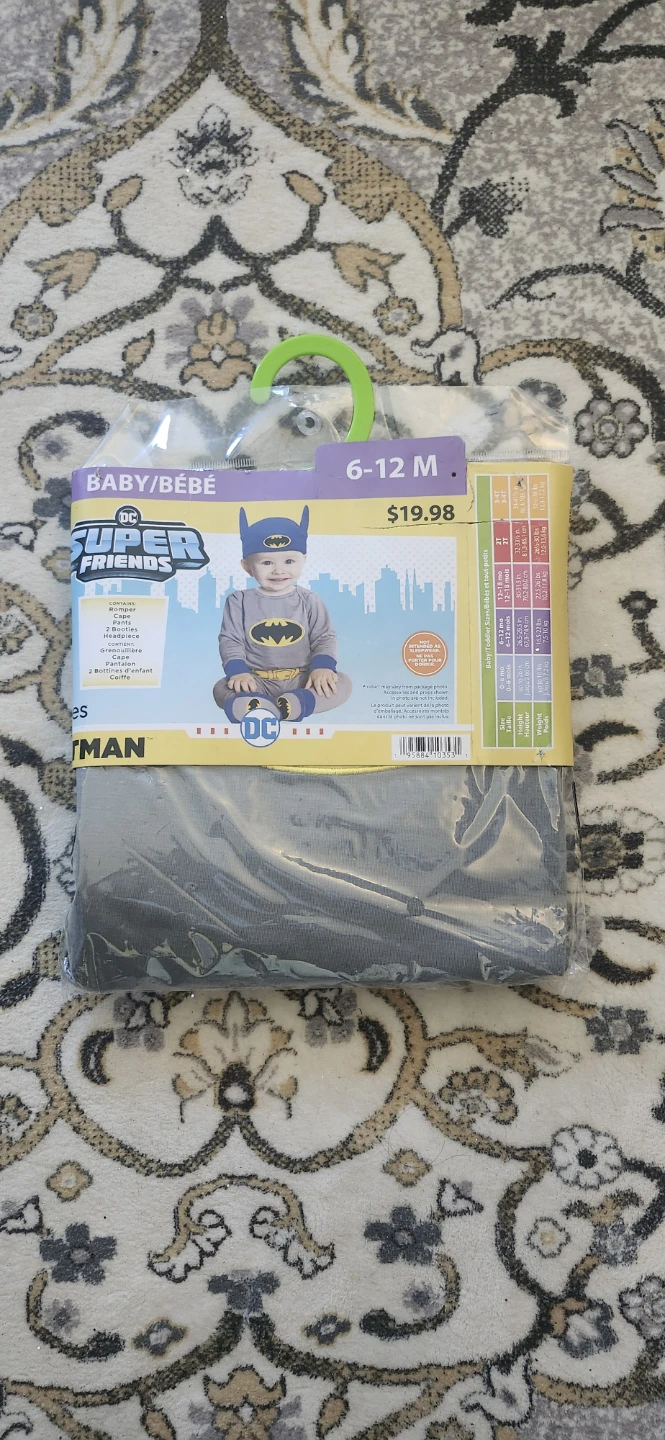 DC Super Friends Batman Costume for Baby 6-12M