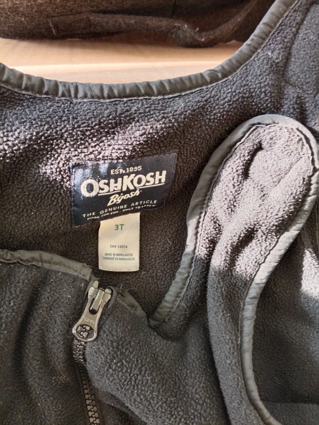 OshKosh B'gosh Black Snow Bibs 3T - photo 2