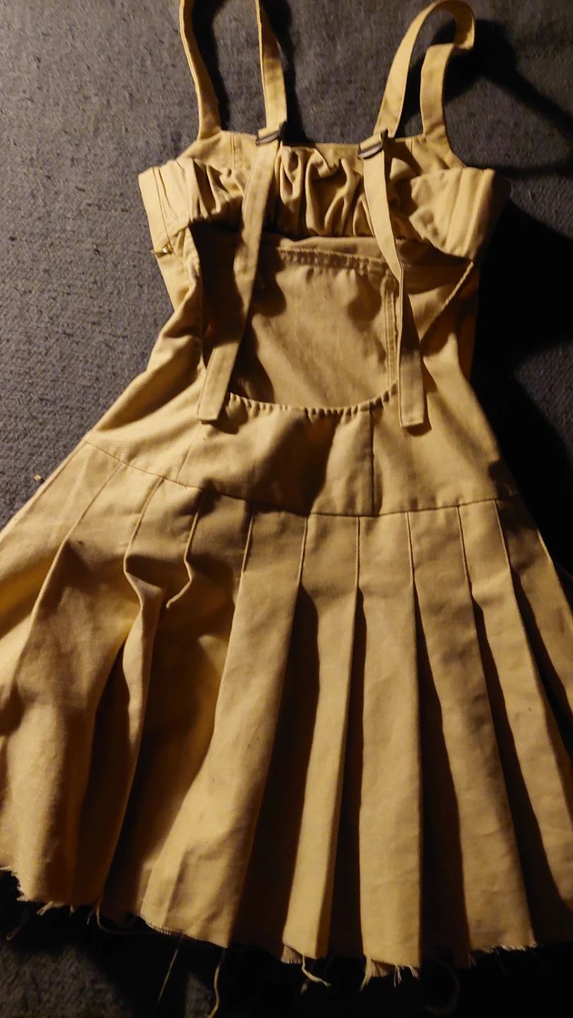 H&M Divided Beige Pleated Strap Dress - photo 2