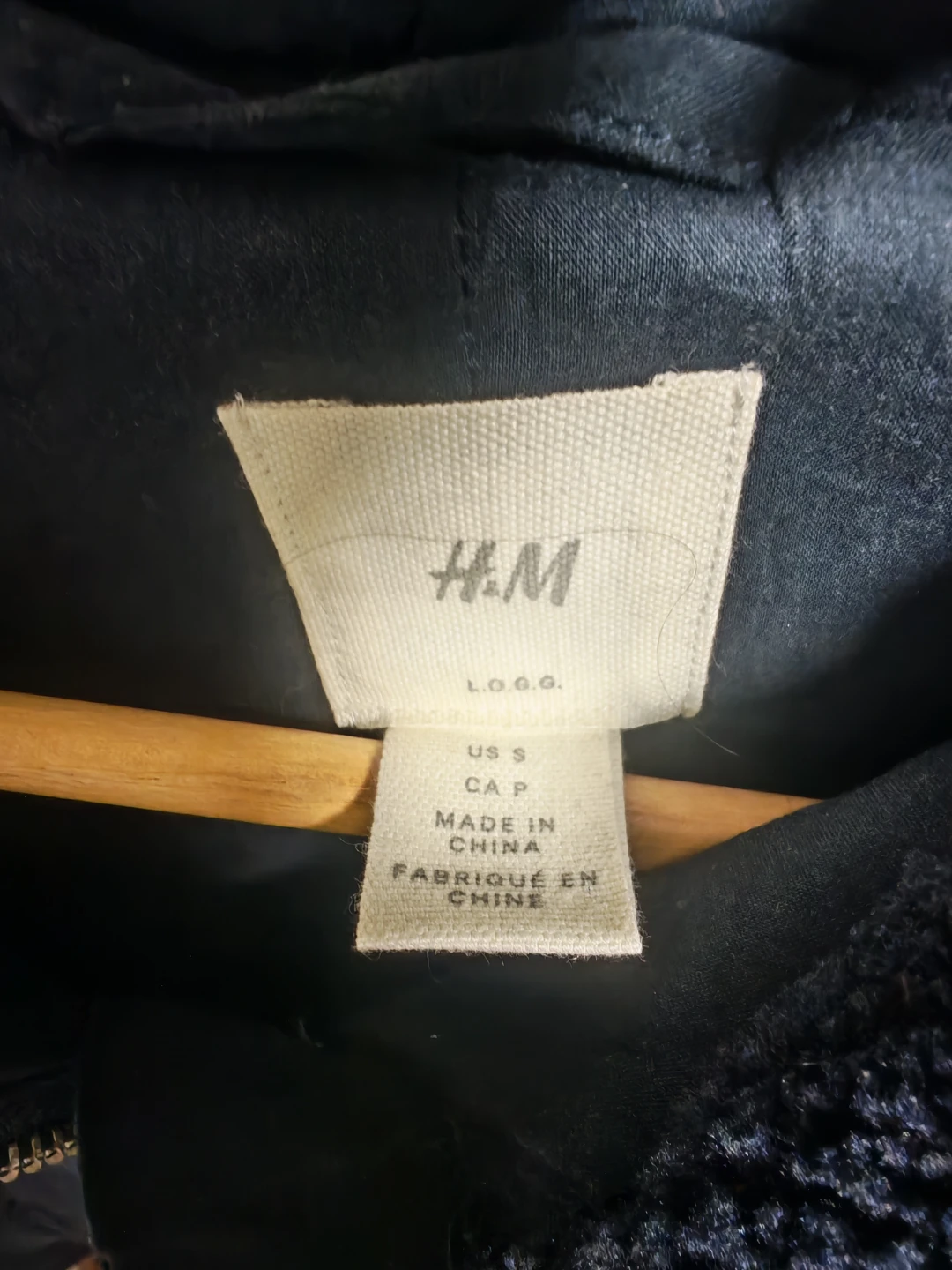 H&M L.O.G.G. Black Sherpa Hoodie Jacket - photo 3