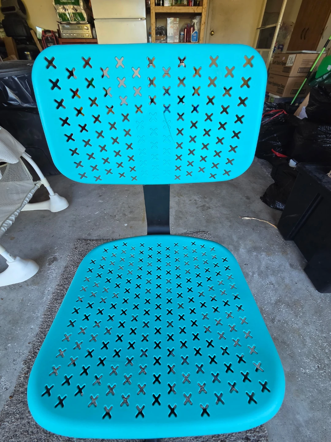 Teal Rolling Adjustable Desk / Task Chair - photo 2