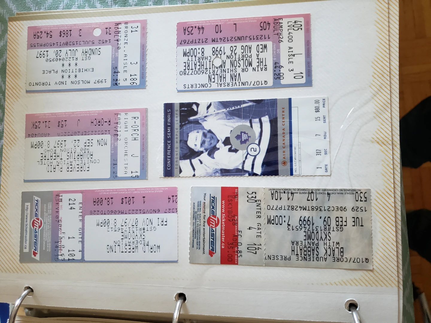 Vintage Toronto Concert and Sports Ticket Stub Collection - photo 4