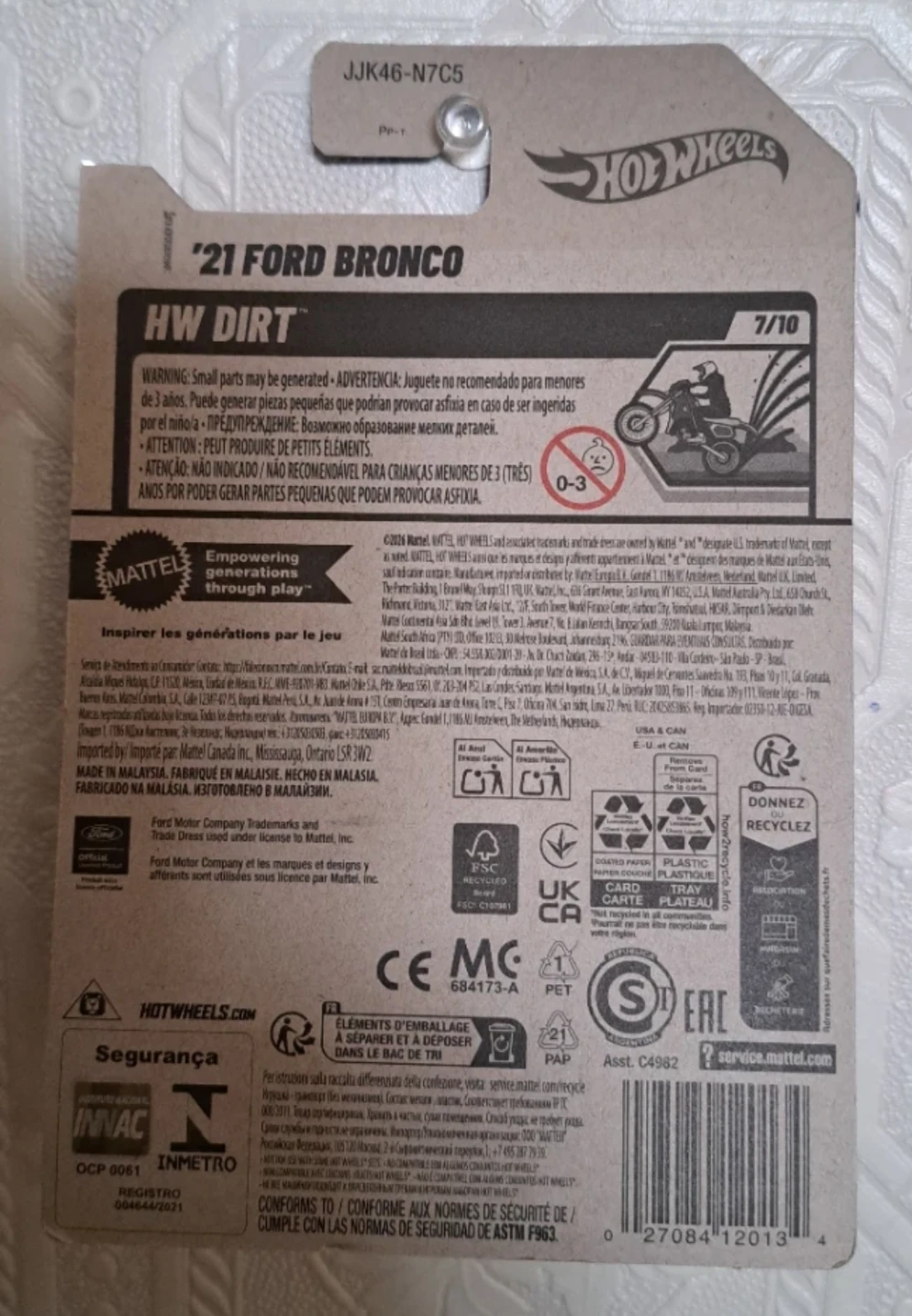 Hot Wheels '21 Ford Bronco White - photo 4
