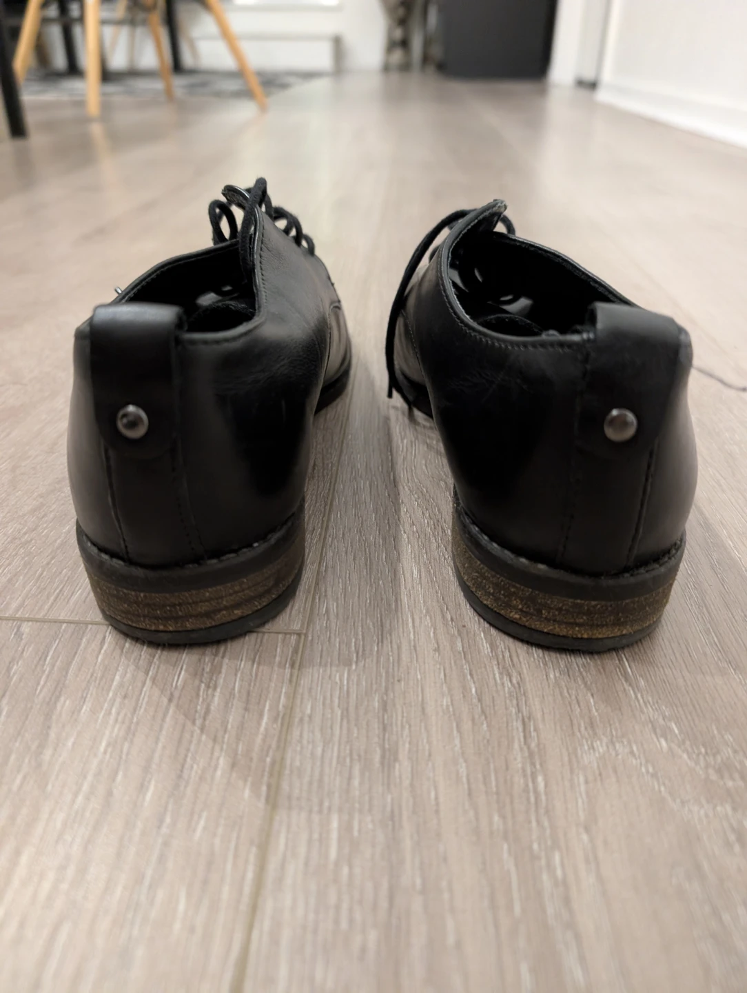 Black leather classic dress shoes - photo 2