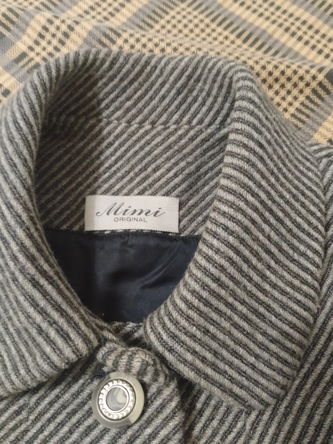 Mimi Original Grey Striped Coat - photo 4