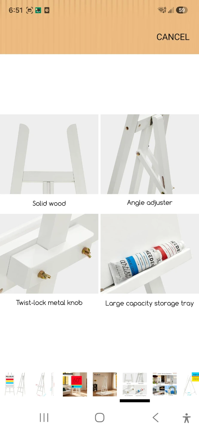MEEDEN Solid Wood Studio Easel - photo 5