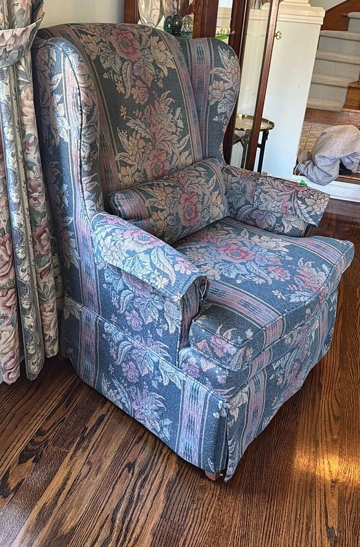 Vintage Roxton Wingback Armchair | TOMORROW PICKUP ONLY