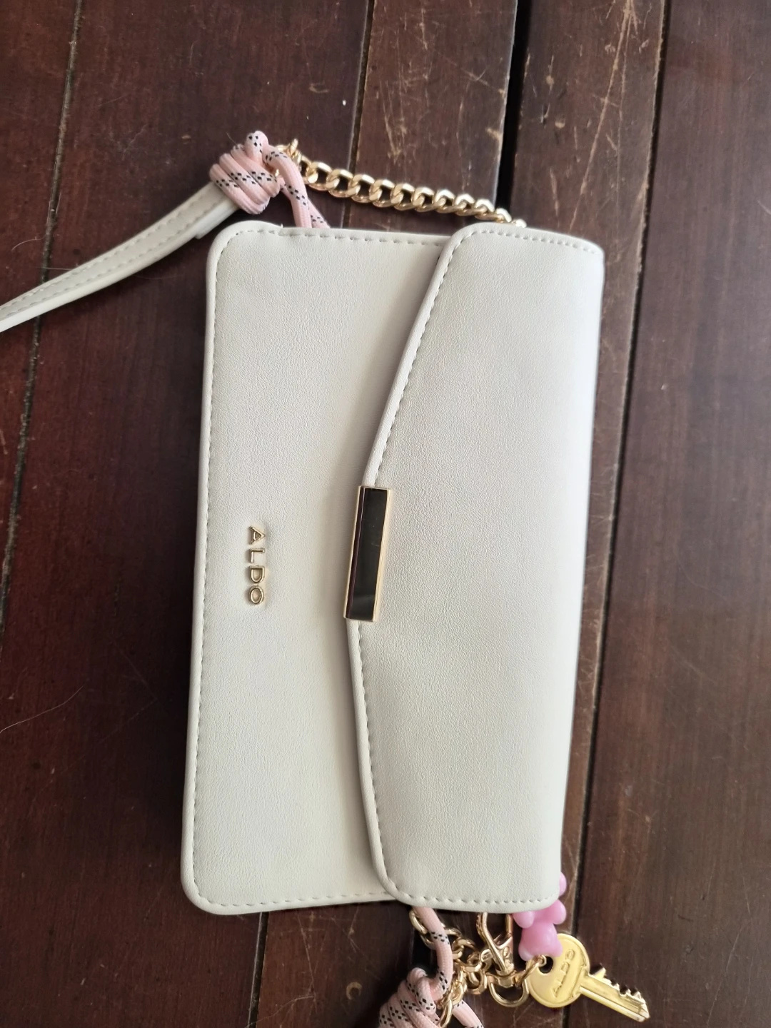 ALDO Cream Crossbody Wallet