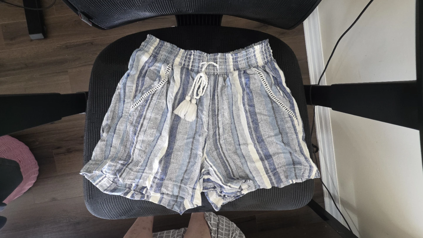 BRIGGS - Blue/White Striped Summer Shorts - photo 2