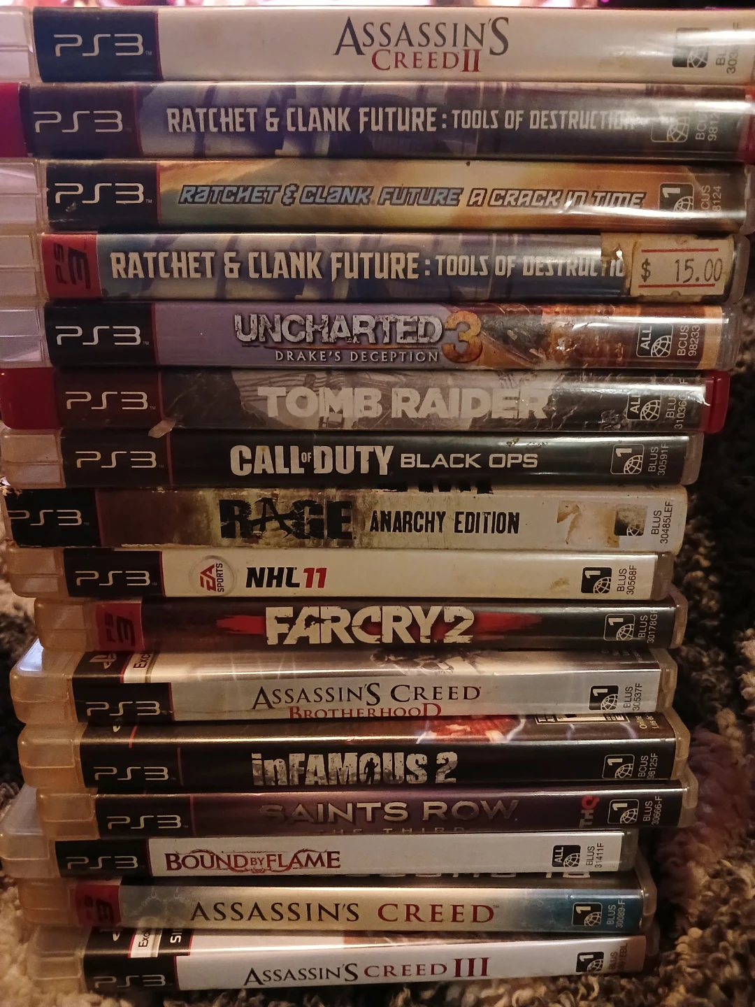 Collection of 15 PlayStation 3 Games