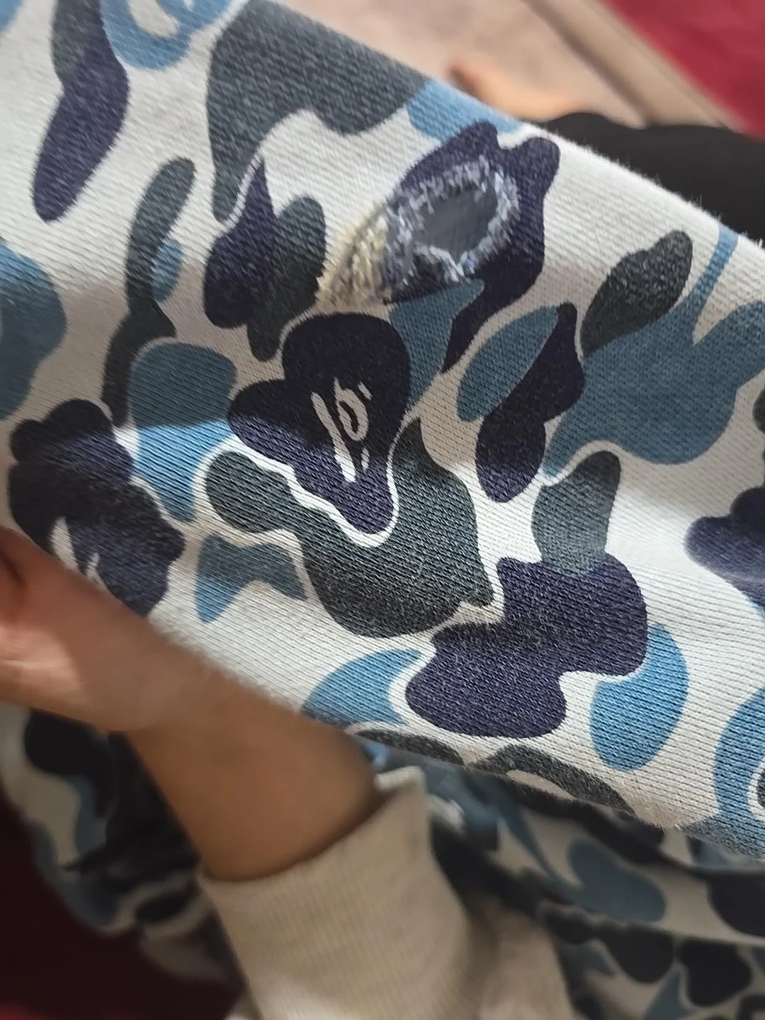 A Bathing Ape Bape Shark Hoodie Blue Camo - photo 3