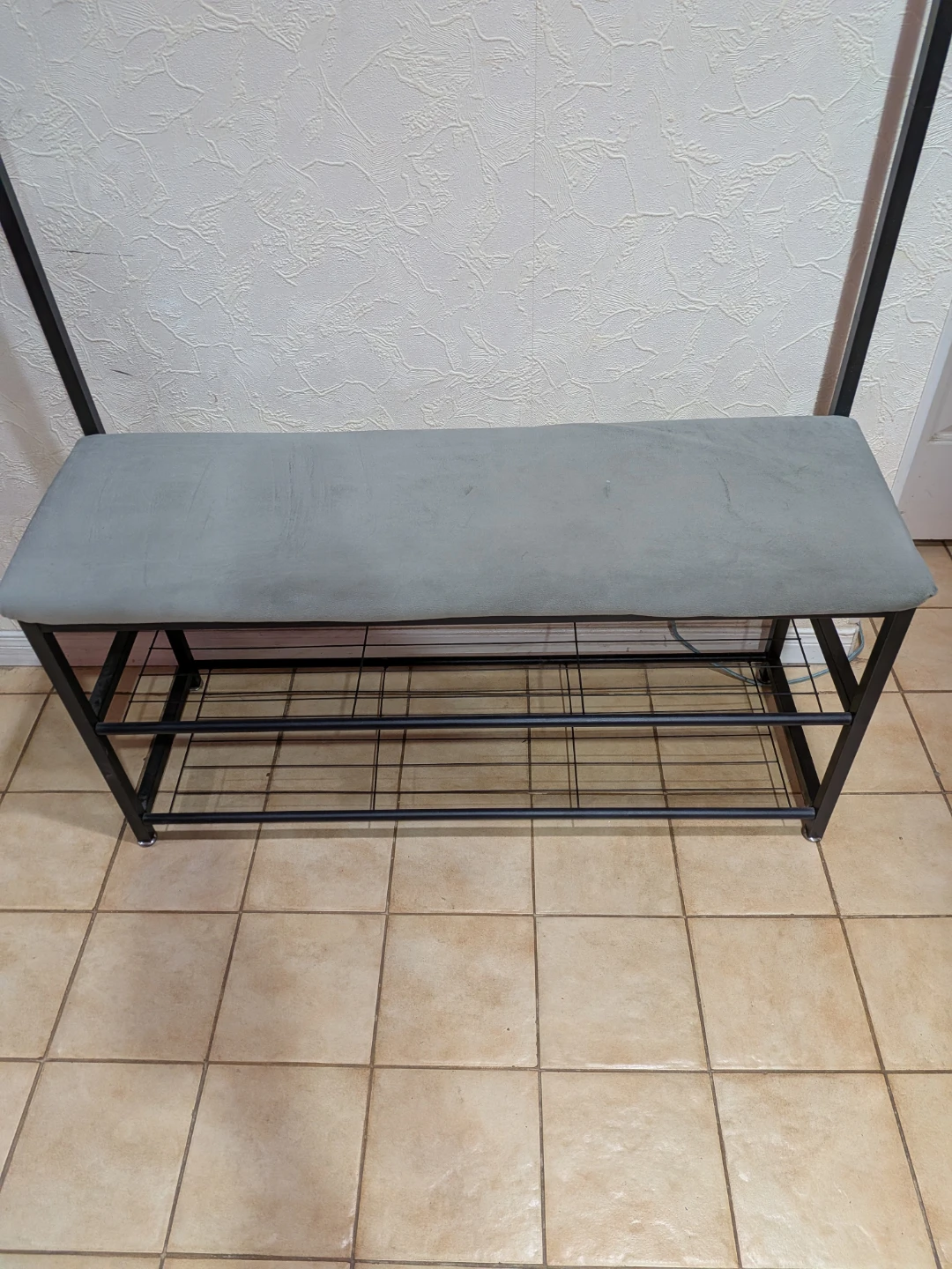 3 in 1 Entryway Bench with Coat Rack & Shoe Storage - photo 4