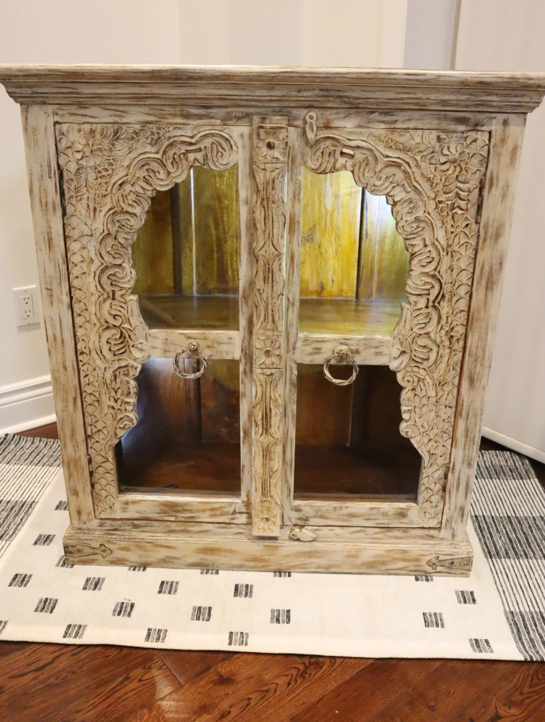 South  Asian reclaimed wood display cabinet - photo 2