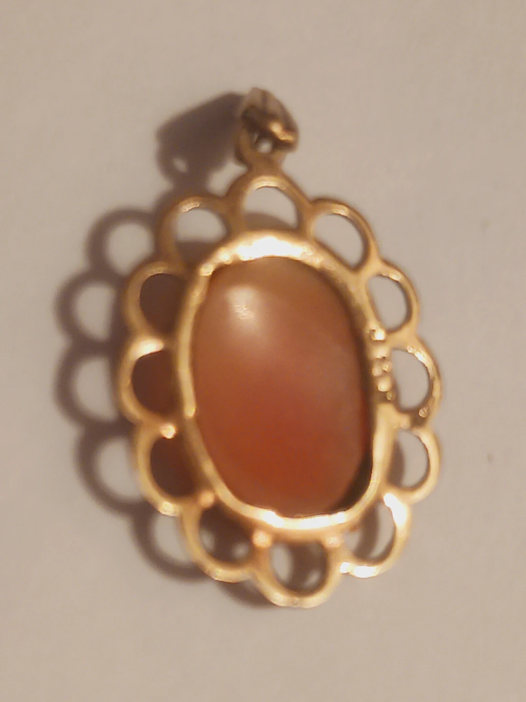 JMH 375 Stamped 9K Gold Gorgeous Cameo Pendant - photo 3