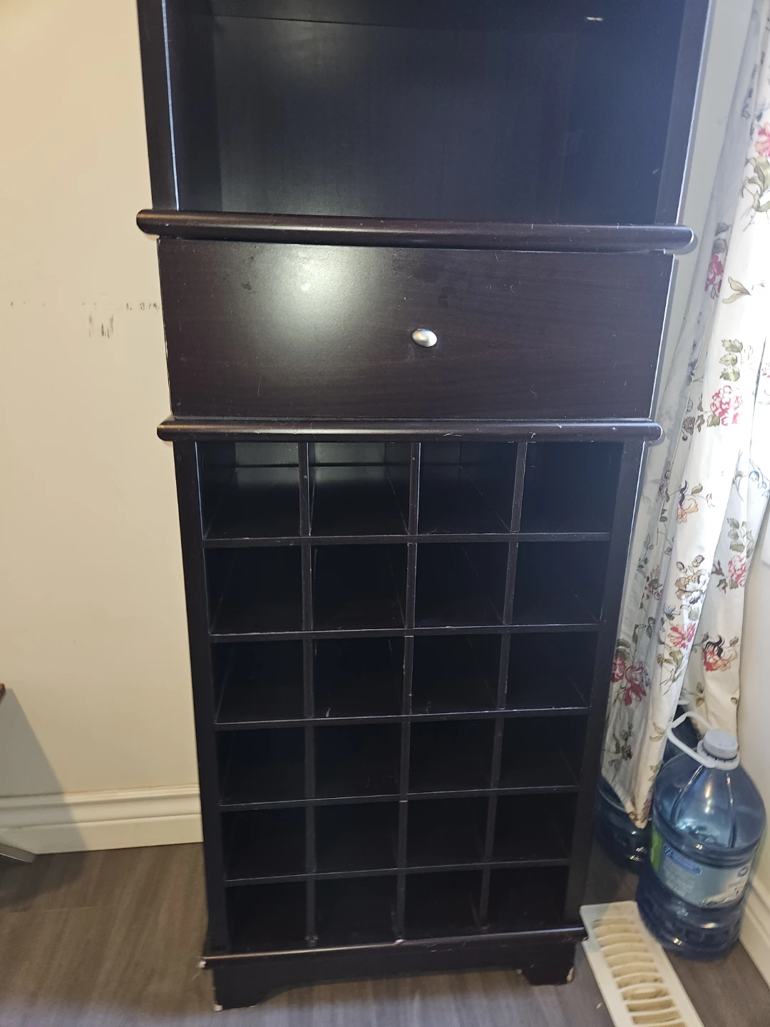 Dark Brown Wine Rack and Storage Tower - photo 2