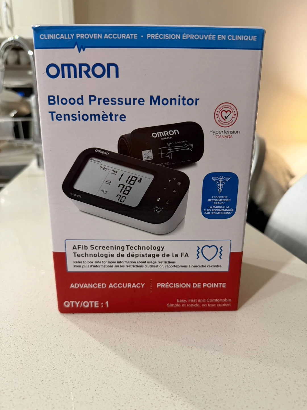 Omron Blood Pressure Monitor with Bluetooth