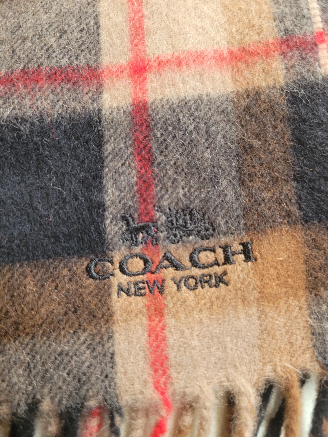 Coach New York Cashmere Plaid Scarf - photo 2