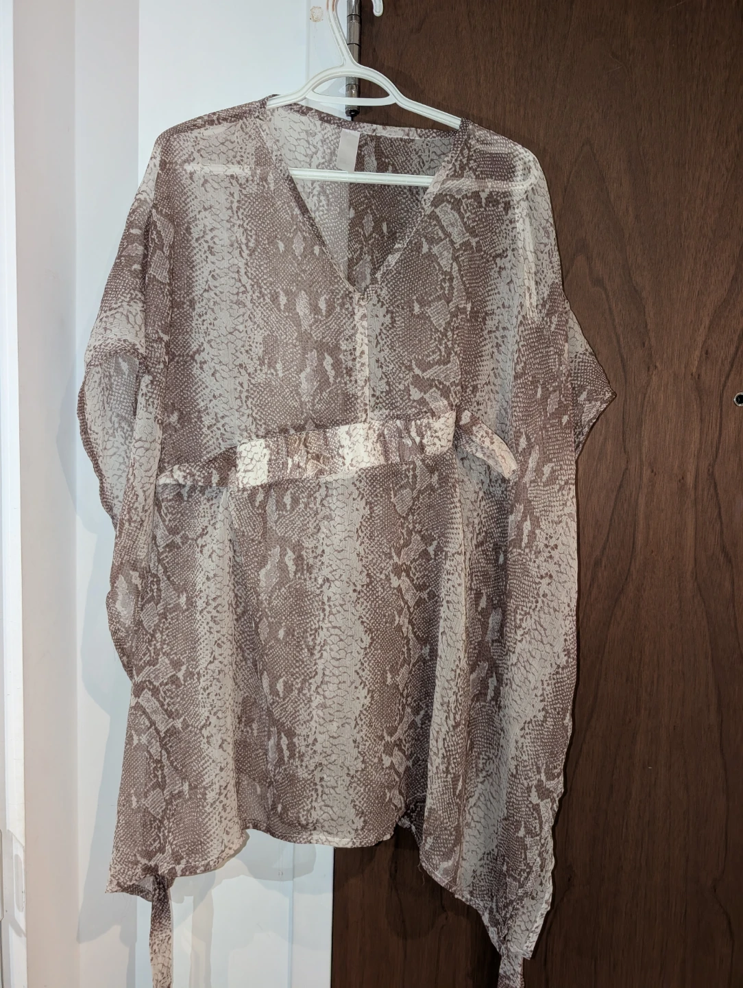 Snake Print Swim Cover-Up