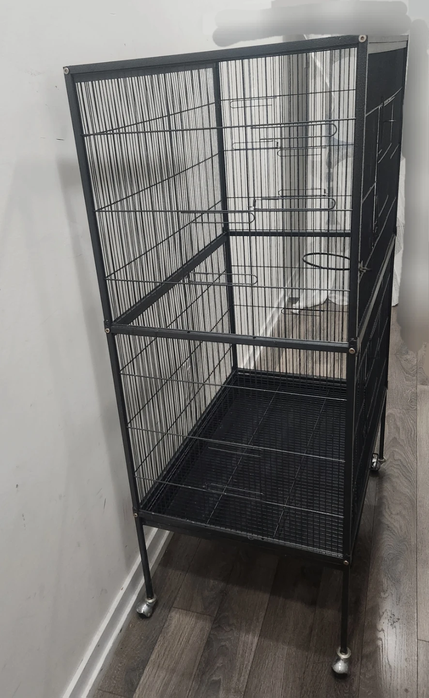 Large Black Metal Bird Cage - photo 3