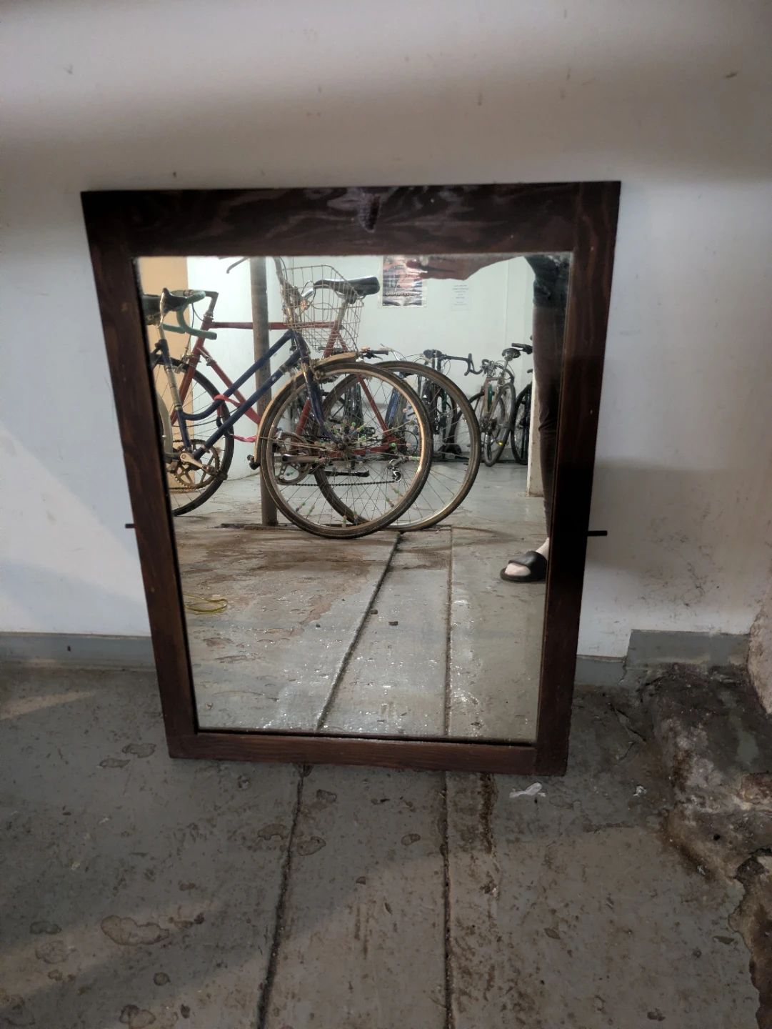 Wooden Framed Wall Mirror