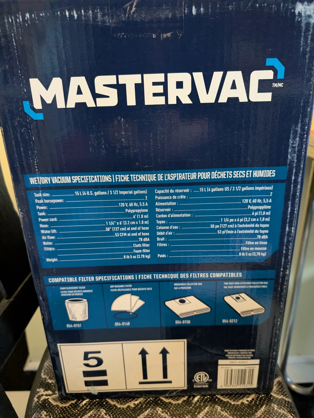 Shop Vac BNIB MasterVac Wet Dry Vacuum - photo 4