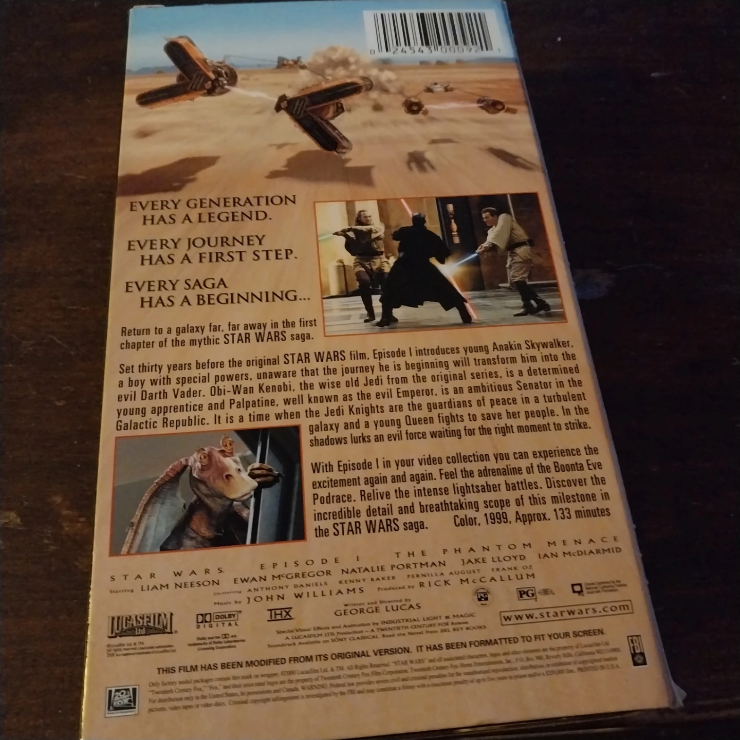 Star Wars: The Phantom Menace VHS - photo 2