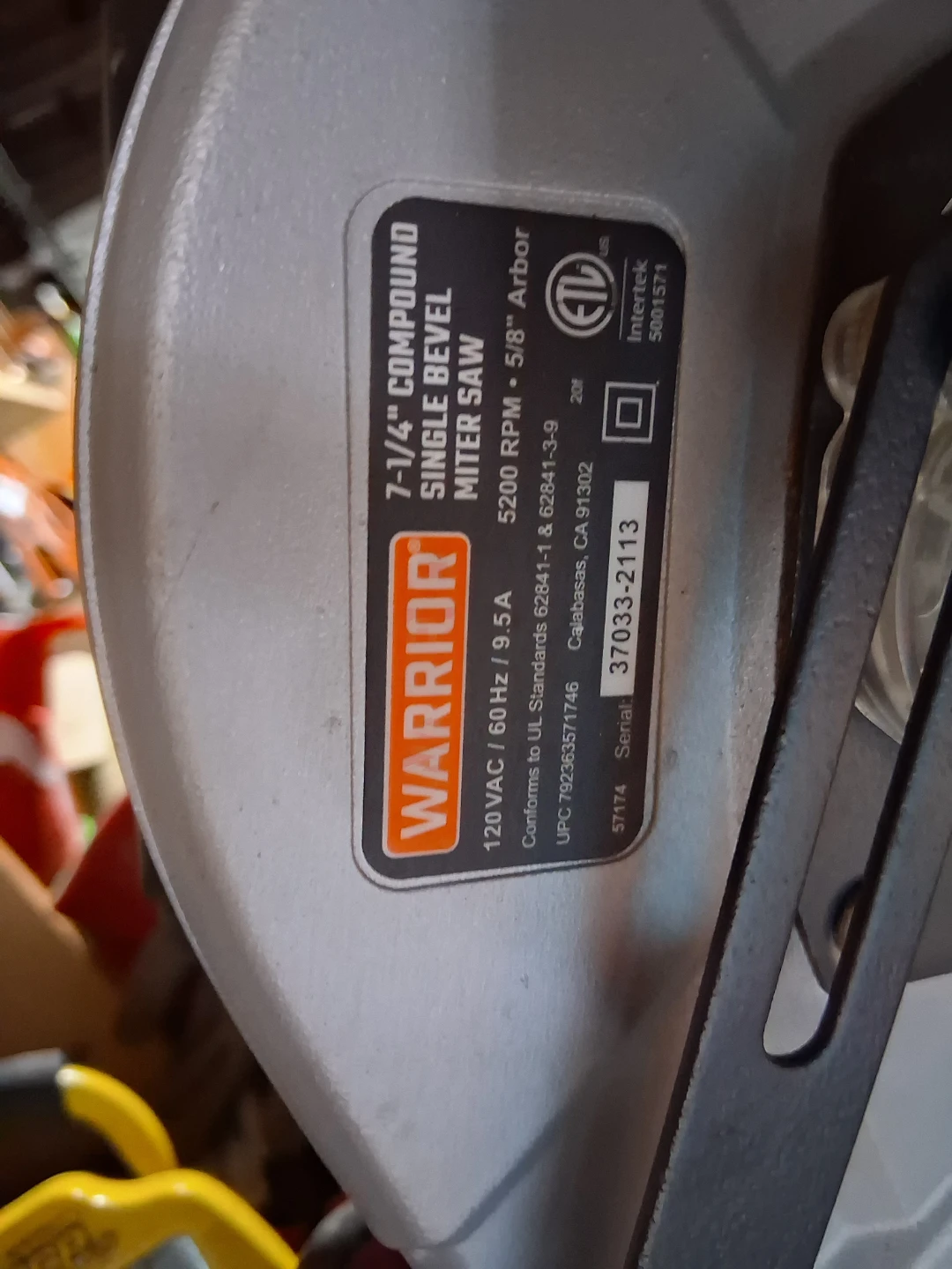 Warrior 7-1/4 inch Compound Single Bevel Miter Saw - photo 3