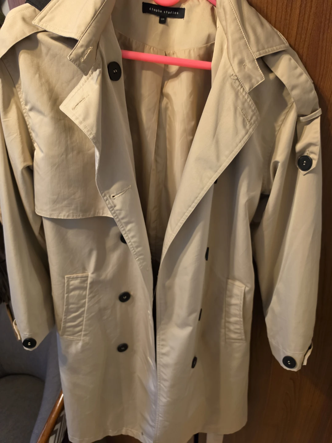 etophe studios beige trench coat