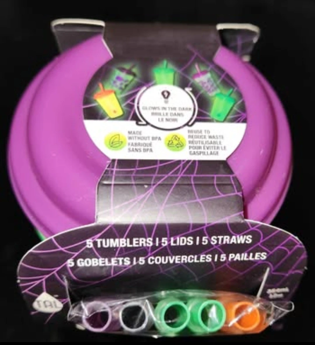 5 Tall Glow in the dark Halloween tumblers - photo 3