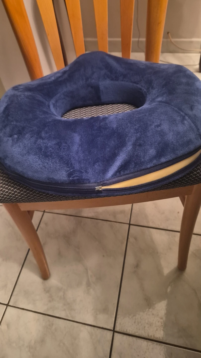 Blue Coccyx Memory Foam Seat Cushion