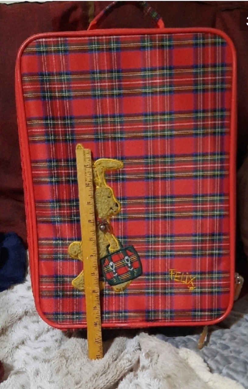 Felix Red Plaid Rolling Suitcase kids size FREE - photo 3