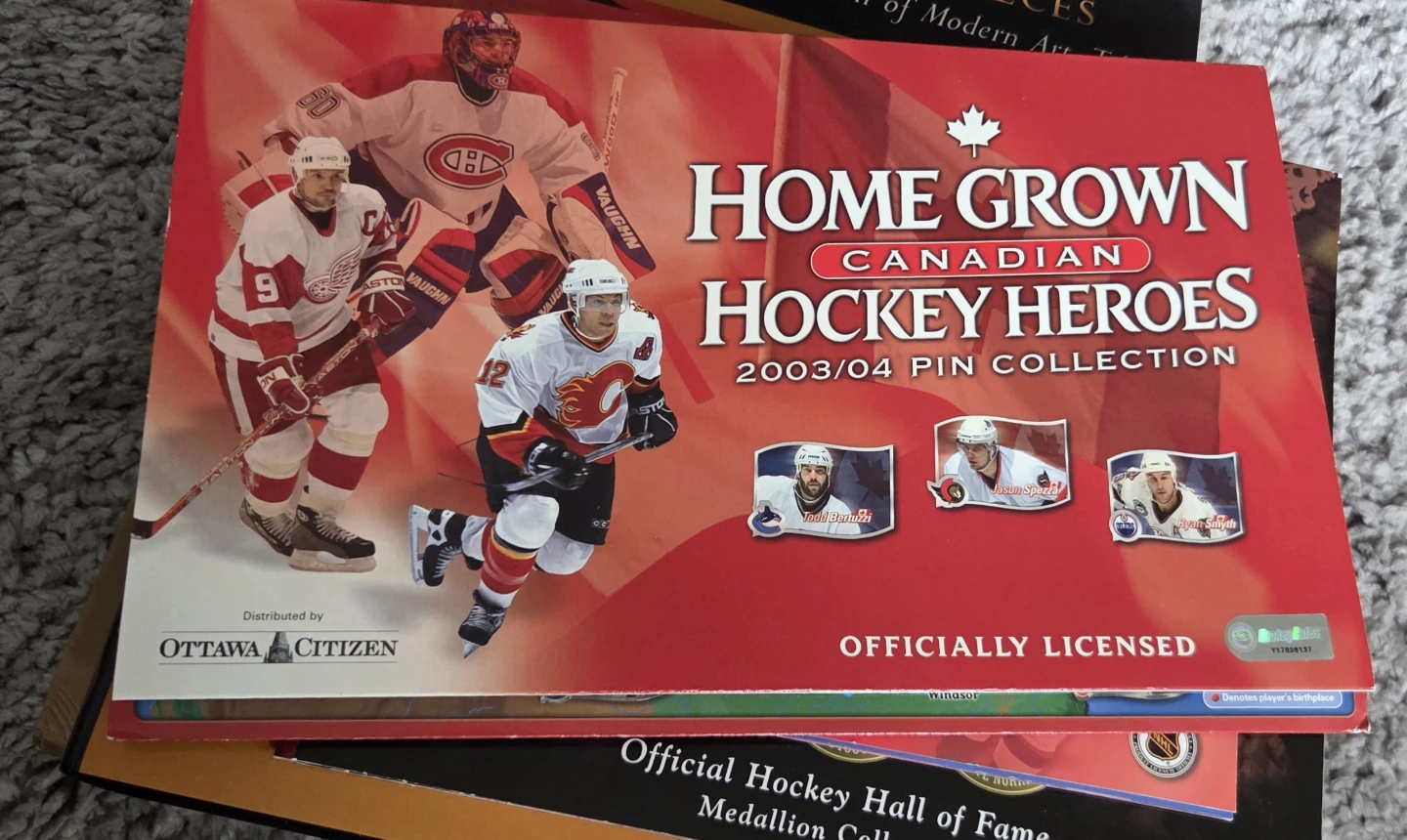 Home Grown Hockey Heroes pin collection