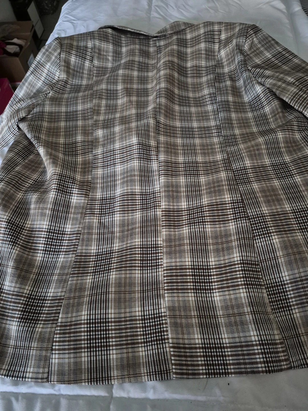 Women's Plaid Blazer Brown - photo 2