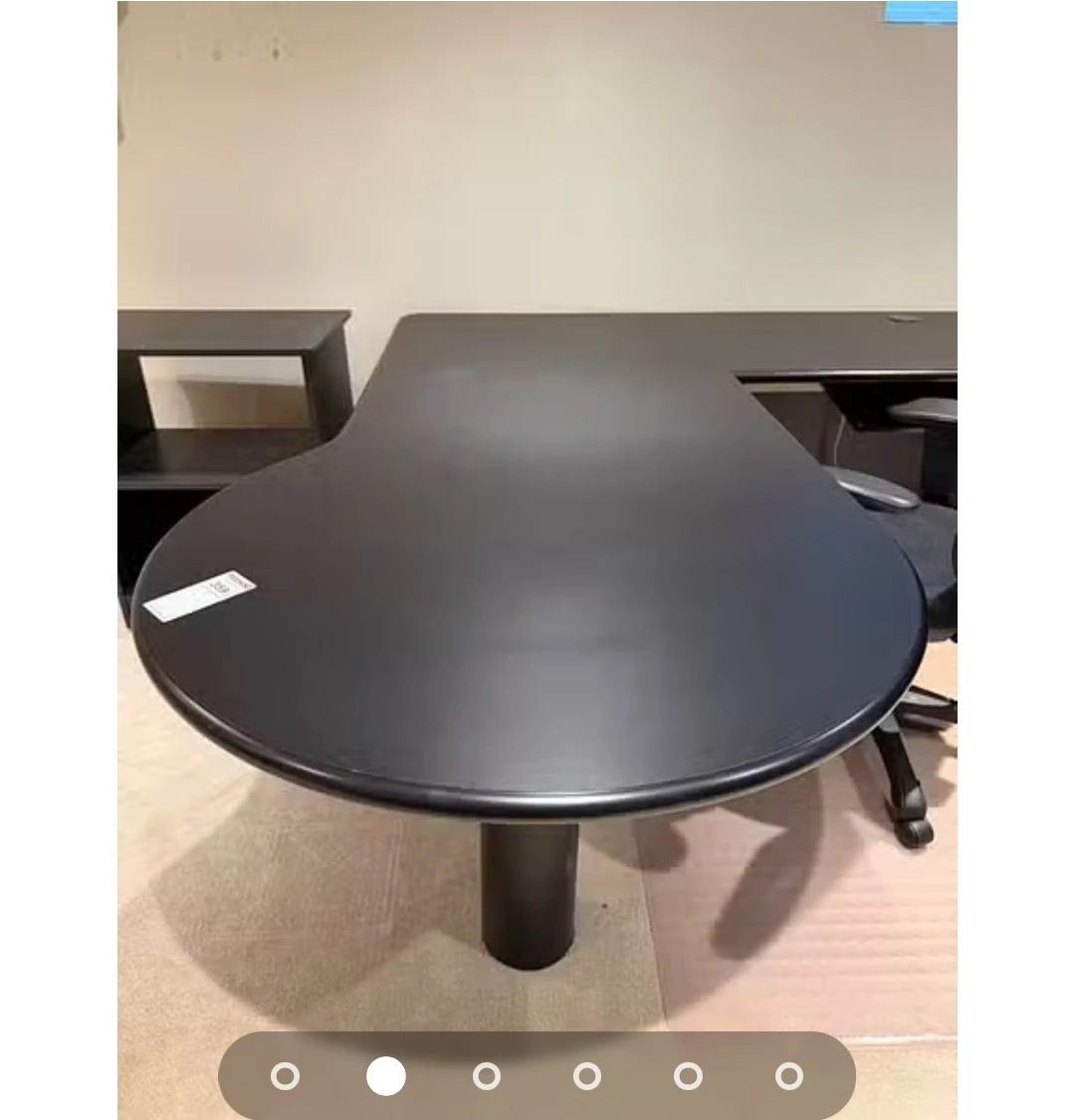 Black L-shaped Corner Desk with Hutch - photo 4