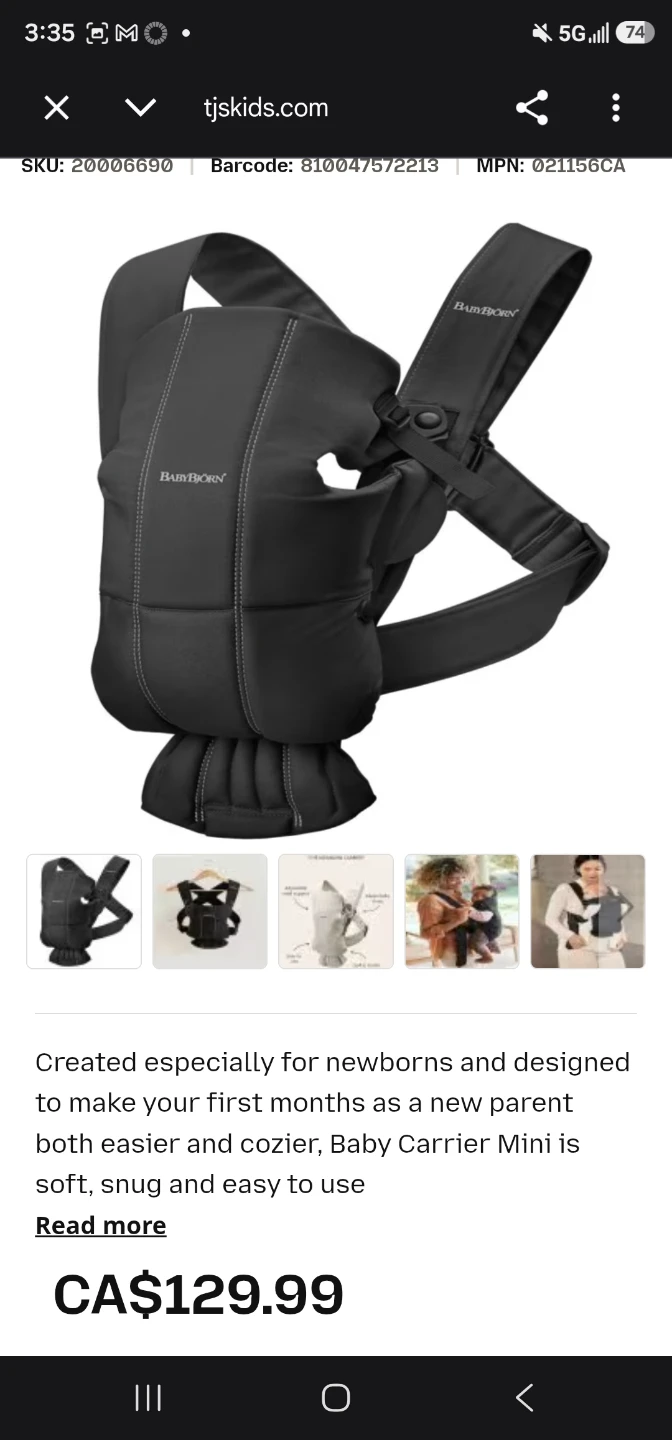 BabyBjörn Baby Carrier Mini - Black - photo 4