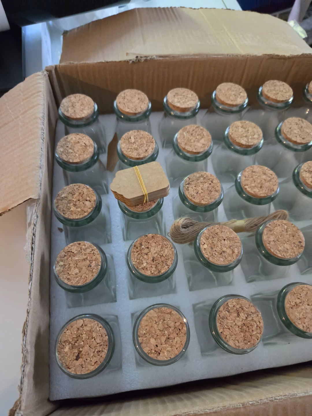 Set of Glass Jars with Cork Stoppers