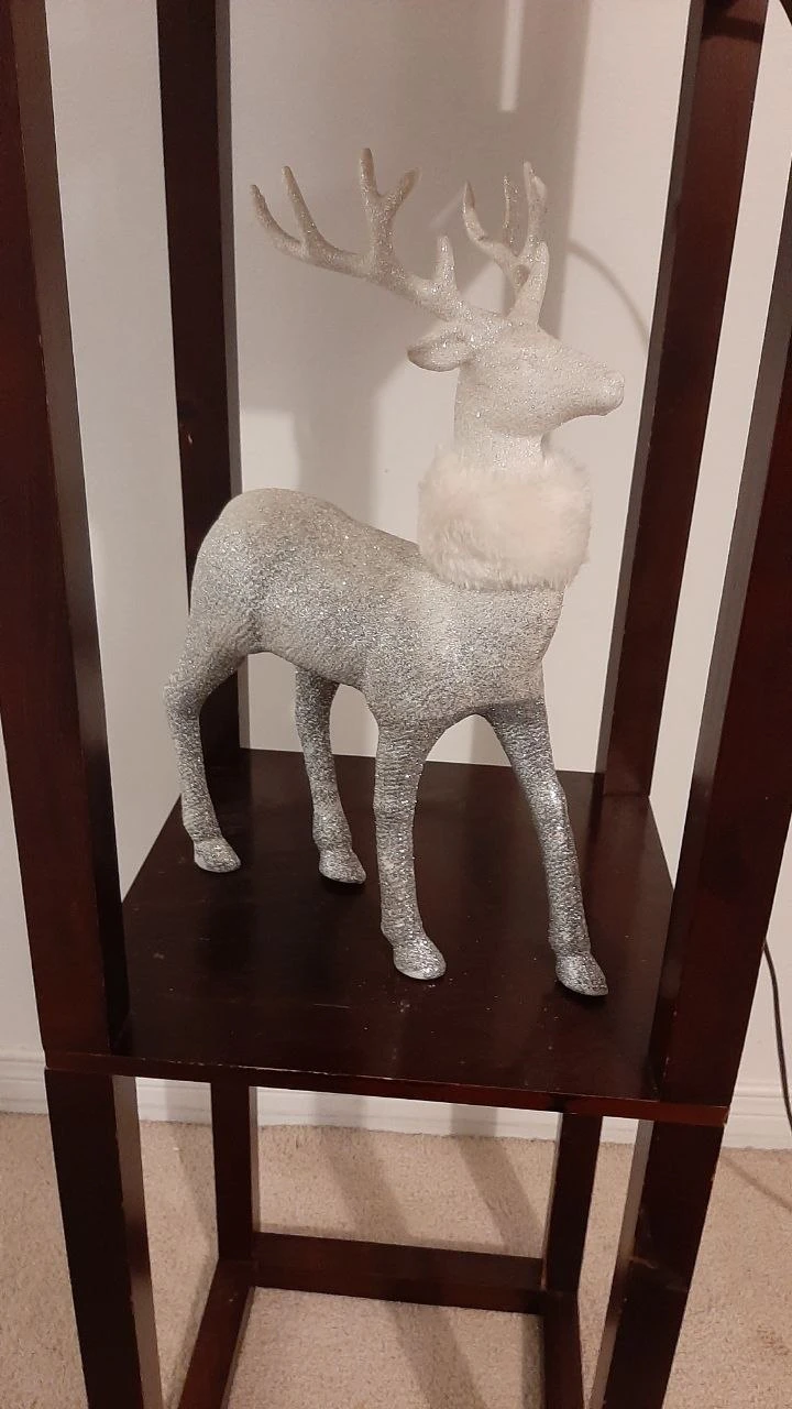 Glittery Silver Reindeer Christmas Decor - photo 5