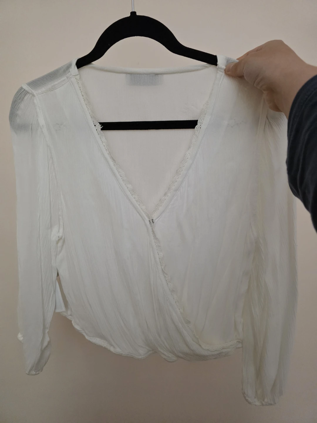 Hollister White Wrap Top