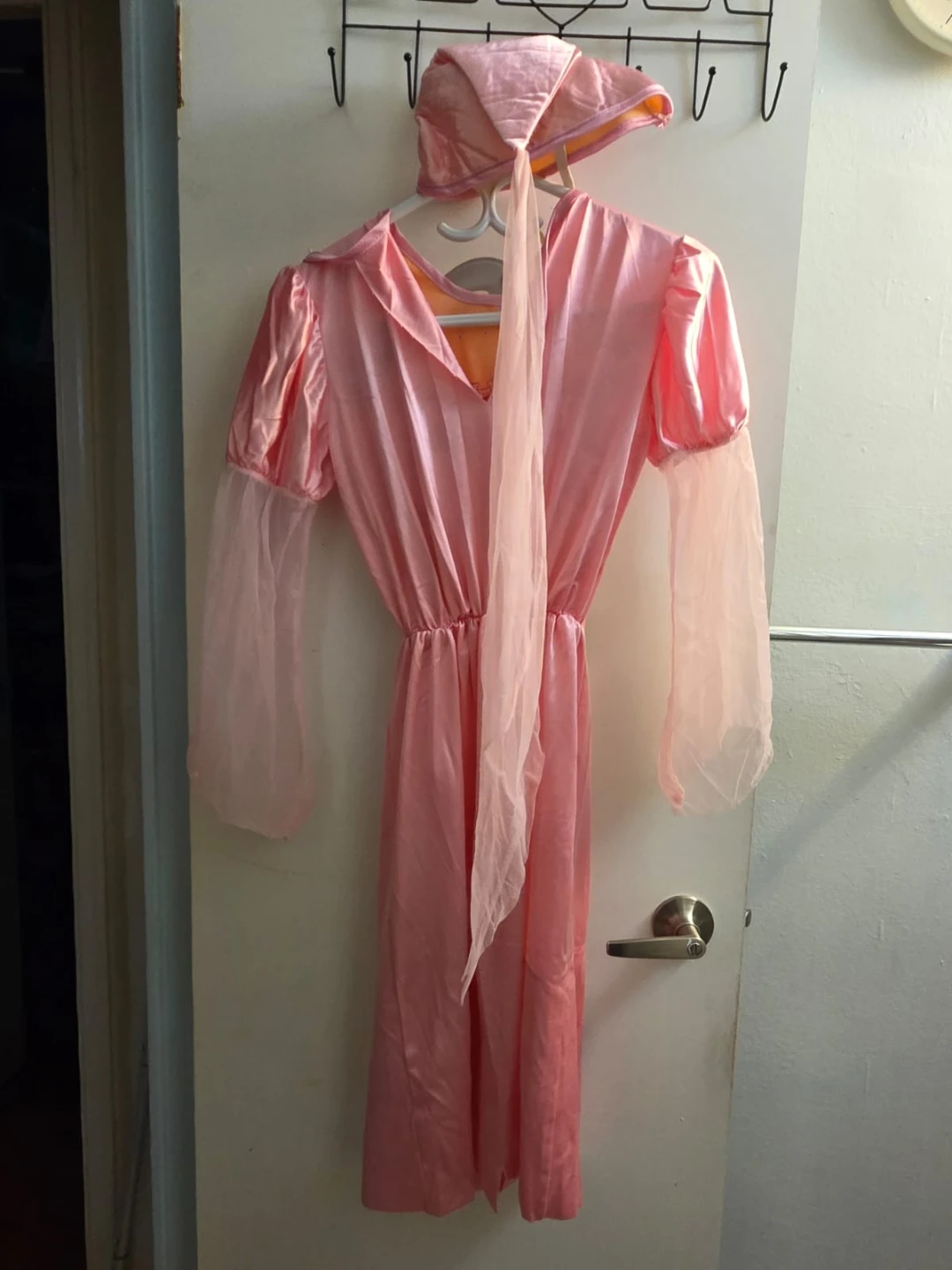 Pink princess Costume Dress with Hood and Mask - photo 2